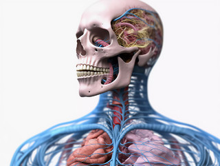 医疗科技男性人体解剖细节图